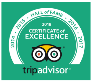Tripadvisor 2018 Certificate of Excellence